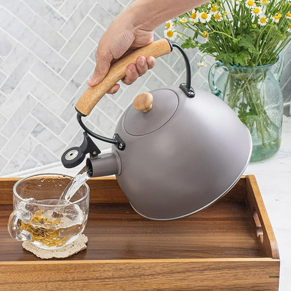 Tetera con silbato Macarena de acero inoxidable para estufa 2.8L