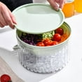 thumbnail image 5 of GBJHJIA Chilled Dip Bowl , Ice Serving Bowl with Lid for Parties, Cold Serving Dish for Hummus, Salsa, Guacamole, Sauces, Pasta (White）, 5 of 9