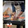 thumbnail image 2 of KFFKFF Foldable Charcoal Grill, Portable BBQ Grill with Adjustable Height & Folding Side Tables, Durable High-Temperature Coated Steel for Outdoor Cooking, Camping, and Backyard Gatherings, 2 of 9
