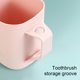 thumbnail image 5 of Taza de enjuague | Vaso de enjuague bucal espesado de plástico con mango | Diseño creativo transparente | Múltiples colores - 10.2x8x7.8cm | Vaso de lavado duradero para lavabo de baño | 1 Paquete, 5 of 5