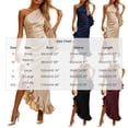 thumbnail image 2 of Gytharion Women's One Shoulder Asymmetrical Dresses Ruched Long Length Classic Wedding Guest Dresses Fitted Formal Style Cocktail Dresses, 2 of 3