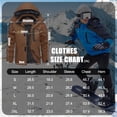 thumbnail image 4 of TACVASEN Men's Winter Waterproof Ski Jackets with Hooded Windproof Fleece Warm Snow Coat with Multi-Pockets For Hiking and Snowboarding Coffee S, 4 of 7