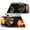 Clear Lens Black Housing Amber Reflector, variant on PIT66 Amber Headlight Corner Lamp Headlamp Assembly Fit For 04-08 Ford F-150 Pickup
