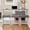 Grey and White, variant on 4-Piece Bar Table Set with Power Outlet, Dining Bar Table and Chairs Set,Bar Table Set with 3 Padded Stools for Living Room, Dining Room, Game Room, Brown