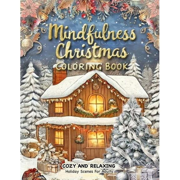 Mindfulness Christmas Coloring Book: A Christmas Adult Coloring Book for Relaxation Featuring Decorations, Winter Wonder, (Paperback)