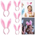thumbnail image 4 of Diademas de Pascua Likrtyny Con Orejas de Conejo para Cosplay Fiesta para Mujeres Y Niñas Rosa, 4 of 5