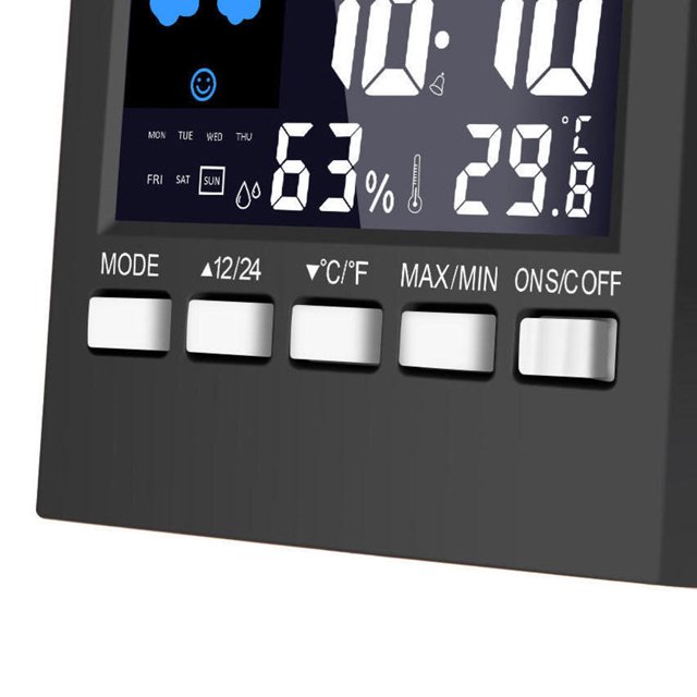 Réveil de Bureau Électrique Horloge LCD Coloré Rétro-Éclairage Son Contrôle Rétro-Éclairage Numérique Horloge Date Calendrier Montre de Bureau