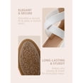 thumbnail image 4 of Bailarinas con tiras para mujer DREAM PAIRS blancas talla US9, 4 of 7