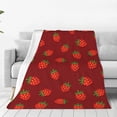 thumbnail image 1 of Balery Strawberry Manta de Felpa Suave y Acogedora – Cobija de Franela Aterciopelada para Cama, Lavable y Cálida para Sofá, Mascotas, Transpirable-40"x30", 1 of 7