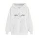 zanvin Hoodies for Teen Girls Mignon Coeur Graphique Pull-Overs Surdimensionné Cordon Sweatshirts Haut Confortable – image 1 sur 3