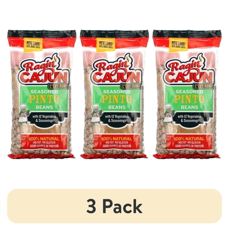 (3 pack) Ragin Cajun Seasoned Pinto Beans 16 oz