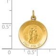 thumbnail image 3 of 14k Yellow Gold Solid Saint John Baptist Medal Charm Pendant, 3 of 7