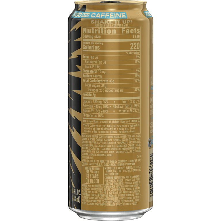 Java Monster Killer Brew, Mean Bean, Coffee + Energy Drink