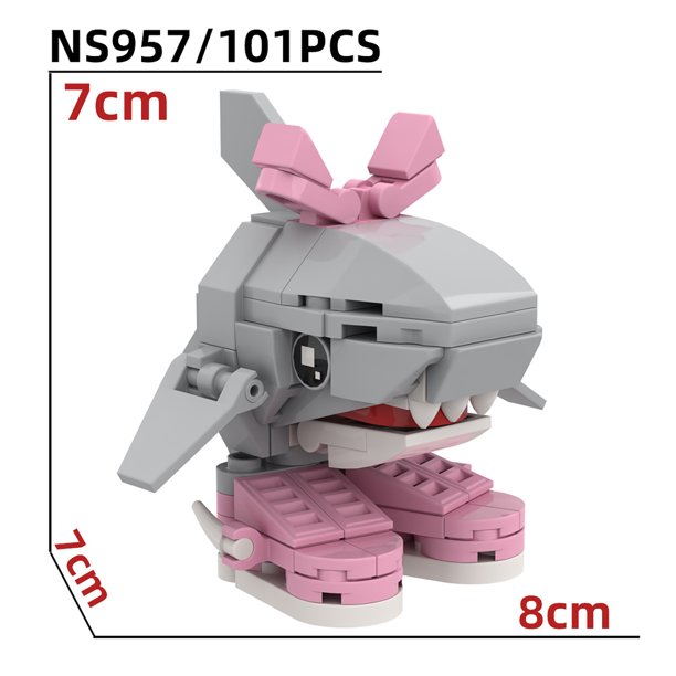 Set de bloques de construcción italiano Brainrot Tralalero – Juguetes de ladrillo de figura de acción creativa para niños, fans y coleccionistas, idea de regalo divertido