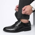 thumbnail image 4 of Vedolay Men’s Dress Shoes Oxfords Uniform Business Lace Up Formal Soft Classic Wedding Shoes(Black,9), 4 of 5