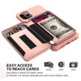 thumbnail image 5 of Dteck Wallet Case For iPhone 11 Pro Max, Zipper Wallet Case with Credit Card Holder Slot Purse Leather Protective Case Cover For Apple iPhone 11 Pro Max 6.5 inch 2019, Rosegold, 5 of 9