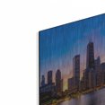 thumbnail image 2 of Luxe Metal Art 'Chicago - Amber Sunset Glow' by Epic Portfolio Metal Wall Art, 12" x 12", 2 of 9