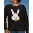 thumbnail image 2 of Adorable Bunny Face Sweatshirt Women -Image by Shutterstock, Female Small, 2 of 4