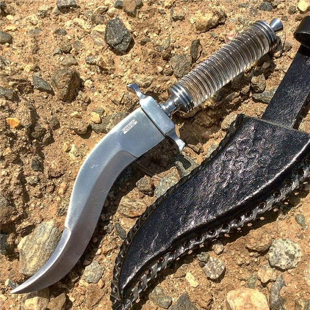 Shelter 9393 12.5 in. Crystal Handle Hunting Knife Curved with
