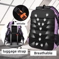 thumbnail image 4 of Mochila FENGDONG para portátil grande de 17,3 pulgadas, impermeable, color morado claro, 4 of 5