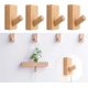 thumbnail image 1 of 4pcs Natural Wooden Coat Hooks, Wood Wall Hooks, Adhesive Hooks Hat Hook, Rectangle Beech (q), 1 of 5