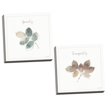 Gango Home Decor Shabby-Chic A Woodland Walk XVIII & XIX by Lisa Audit (Ready to Hang); Two 16x16in Hand-Stretched Canvases