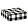 6 PK, Buffalo Plaid Black Gourmet Shipping Boxes, 6 x 6 x 2" For Party, Holiday & Events