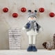 thumbnail image 1 of Muñeco de nieve de ganchillo de tela azul, hecho a mano, regalo de Navidad, escultura de interior, decoración de escritorio de invierno, bandeja escalonada, d JASKFLY, 1 of 9