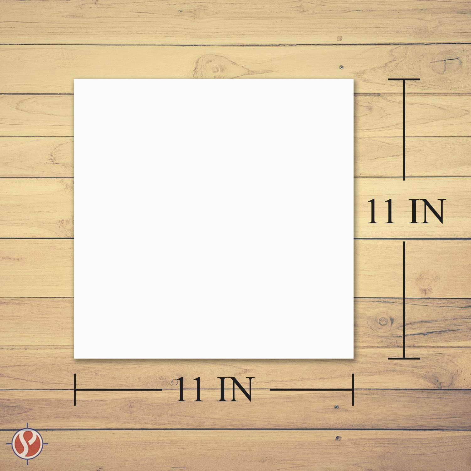 11" x 11" Square White Cardstock - Extra Thick 80lb Cover (216gsm) - 50 Sheets per Pack