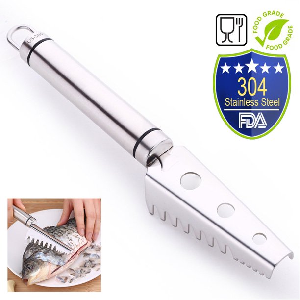 Fish Scale Remover, Fish Scales Scraper with 304 Stainless Steel