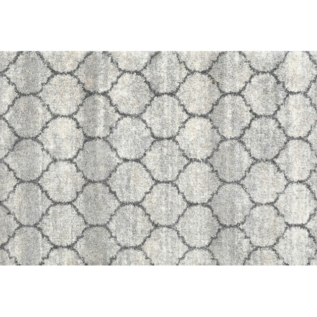 Ahgly Company Machine Washable Indoor Rectangle Contemporary Dark Goldray Area Rugs, 10' x 13'
