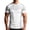 White, variant on Men's Workout Shirts Quick Dry Seamless Short Sleeve Tshirts Breathable Compression Workout T-Shirt Geometric Print Athletic Tee For Gym Running Training