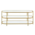 thumbnail image 6 of Evelyn&Zoe Leif Oval TV Stand for TV's up to 60", Brass, 6 of 9