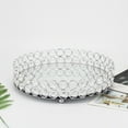 thumbnail image 4 of 1 Pcs Makeup Tray Multifunctional Large Capacity Mirrored Faux Crystal Cosmetic Vanity Decorative Tray Organizer for Jewelry, 4 of 10