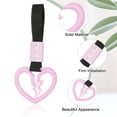 thumbnail image 3 of Uxcell 2Pcs Correas de Mango en Forma de Corazón Roto para Automóvil, Accesorios Colgantes de Advertencia para Parachoques, Encanto Drift para Decoración Interior y Exterior del Auto, Rosa, 3 of 6
