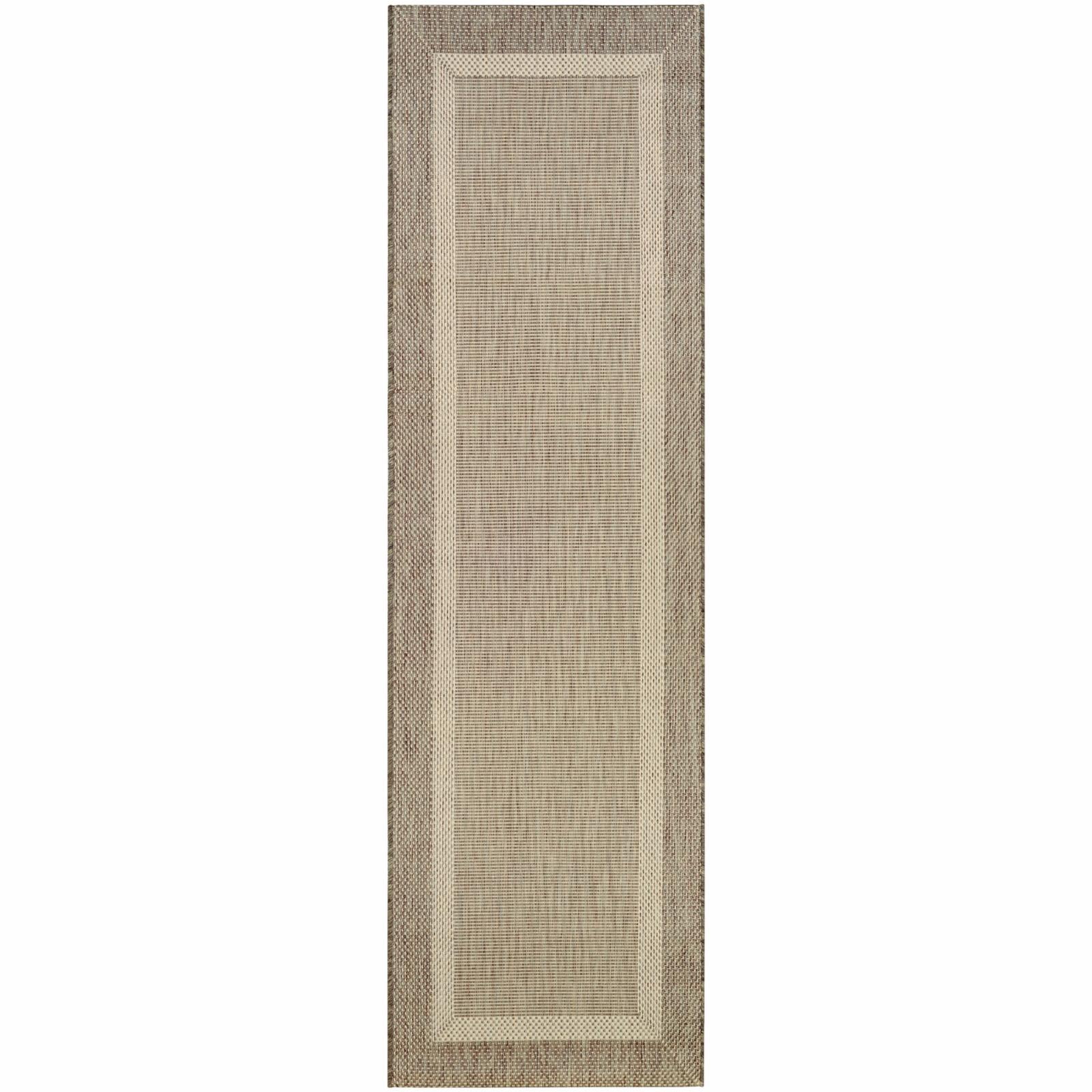 Couristan 2.25' x 7.75' Orange Rectangular Polypropylene Area Throw Rug Runner