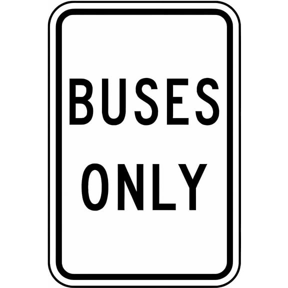 Buses Only Tin Warning Metal Sign - 8"x12" Vintage Wall Decor for Home Farm Bar Coffee Shop Club, Retro Traffic Sign