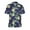 Navy/Chambray Grey, variant on Monterey Club Men's Aloha Print Camp Casual Golf Polo Shirt #1539