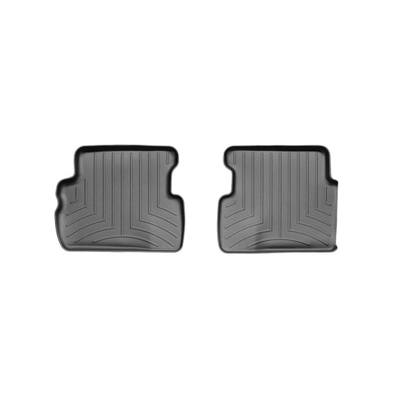 WeatherTech Custom Fit FloorLiners compatible with 2008-2009 Ford Focus - 2nd Row (2-Piece Liner), Black