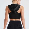thumbnail image 4 of Sports Bras for Women Plus Size, Xunlbb Fashionable Women's Solid Color Bra With Chest Cushion Hooded Yoga Sports Bra(Black,S), 4 of 8