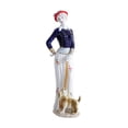 thumbnail image 3 of kowaku Ceramic Lady with Dog Statue Girl Figurine Collection Table Centerpiece Ornament Sculpture for Bedroom Entrance Cabinet Shelf Style B, 3 of 8
