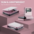 thumbnail image 5 of SaniMore for Samsung Galaxy Z Flip 4 Wallet Case, RFID Blocking PU Leather Kickstand Credit Slots Flip Folio Protective Case, Double Magnetic Clasp Durable Shockproof Cover for Z Flip 4, Pink, 5 of 7
