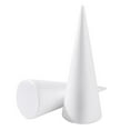 thumbnail image 3 of 12 Amosfun 2Pcs White Cones Arts And Crafts Cone Shaped Foams Handmade Craft Projects Christmas Tree Table Centerpiece Shape, 3 of 6