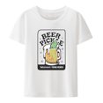 thumbnail image 1 of Camiseta Beer N Bar para hombre, transpirable, divertida, con cuello redondo, blusa estampada, 1 of 8