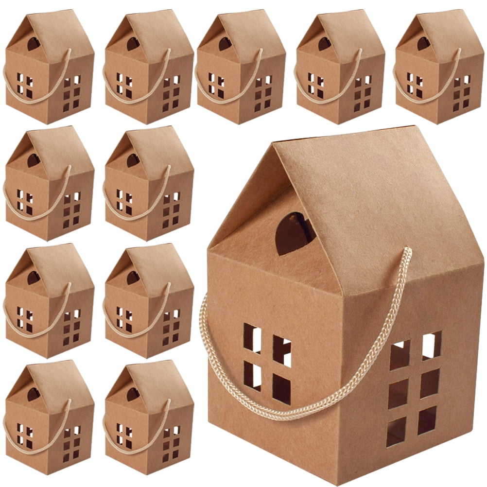 24 Pièces, Boîte Cadeau En Papier Artisanal De Noël, Avec Des