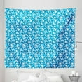 thumbnail image 1 of Animals Tapestry, Birds Flying Around Hurons Cartoon Freedom Theme Illustration Print, Fabric Wall Hanging Decor for Bedroom Living Room Dorm, 5 Sizes, Azure Blue and Vermilion, by Ambesonne, 1 of 1
