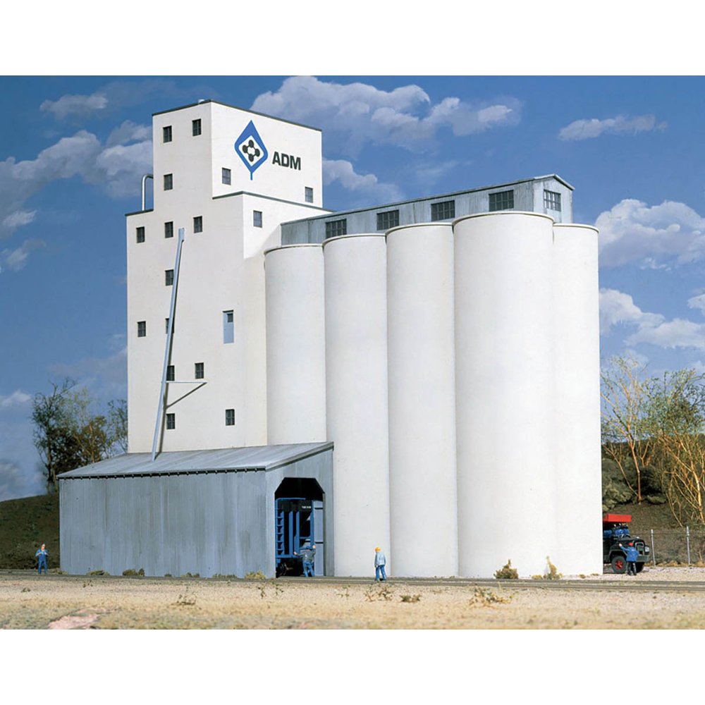Walthers Cornerstone HO Scale Building/Structure Kit ADM Grain/Feed