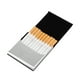 thumbnail image 4 of Estuche ultrafino para llevar cigarrillos en el bolsillo, de piel sintética, con marco de metal, tamaño normal de 10 unidades, color negro, 4 of 9