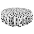 thumbnail image 5 of 60 Inch Round Lace Tablecloth Water Resistant Washable, Leopard Animal Print, 5 of 5