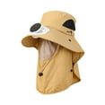 thumbnail image 2 of BELOVING Outdoor Hat with Fan Breathable with Face Neck Cover Flap Sun Protection Hat Yellow, 2 of 9